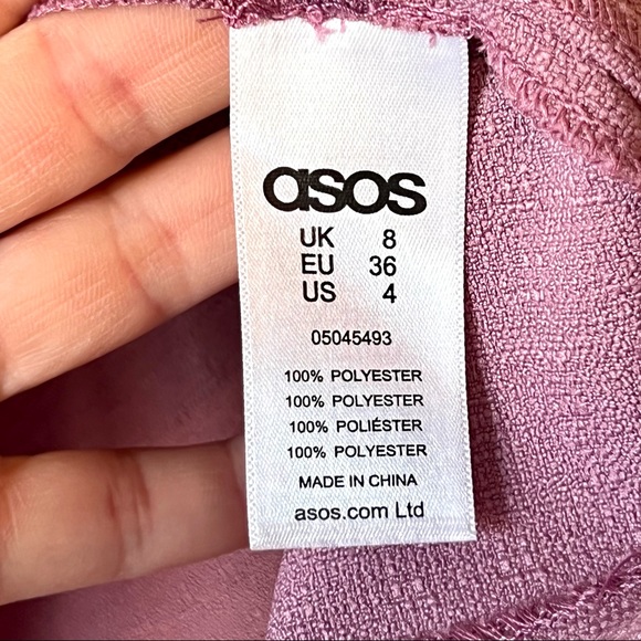 ASOS Off The Shoulder Purple Tunic Mini Dress—SZ. 4 - Picture 10 of 12